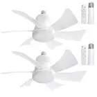 16.5 Inch Socket Fan Light with Remote, Dimmable Light Socket Ceiling Fan, 30...