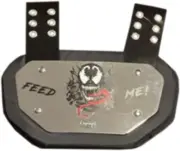 Feed Me Chrome Football Back Plate - Back Bone Protection for Shoulder Pads