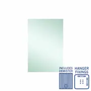 Thermogroup Jackson Rectangle Polished Edge Mirror - 600x900mm with Hangers and Demister JS6090HND