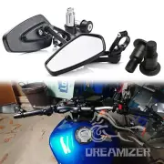 For Yamaha MT07 MT09 MT10 7/8" Motorcycle Bar End Rearview Mirrors w/Adapters