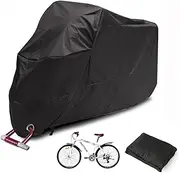[Meisax] Bicycle Cover Waterproof 200 x 70 x 110 cm, Bicycle Cover, Windproof, Dustproof, 210T Oxford Fabric Tarpaulin Bicycle, Motorcycle, Bicycle Rain Cover with Storage Bag, Black