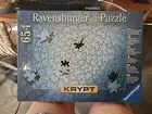 New! Ravensburger Krypt Silver 654 Piece Blank Jigsaw Puzzle Difficult Diagram