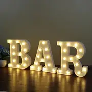 Illuminated Marquee Bar Sign - Lighted LED Word Sign - Pre-Lit Pub Light Battery Operated (60cm x 22cm)
