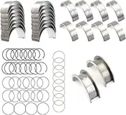 Main & Rod Bearings with Piston Rings Replacement for GM LS Gen III IV 4.8L 5.3L MS2199 CB-663 E-937K 2M4978