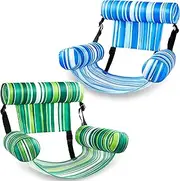 SLOOSH Inflatable Pool Floats Adult,2 Packs Floating Lounge Chairs,Blow up Pool Noodles for Adult Heavy Duty,Floating Chair for Party Summer Water Beach Lake Fun