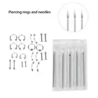 Sunflower Piercing Rings Disposable Tongue Nose Belly Body Piercing Tool Set Kit