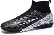 [sudorun] Football Boots Children's Artificial Grass Football Shoes Indoor Shoes For Boys Girls AG FG TF Turf Training Shoes, 1126t tf kids black, 3.5 AU
