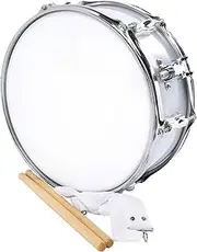 Oshhni 13inch Snare Drum Music Drums Professional Music Learning Musical Instruments Double Tone Drum for Boys Girls Kids Beginners, White