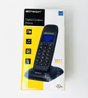 Emerson NEW DECT 6.0 Digital Cordless Phone Handset Black Handsfree Expandable