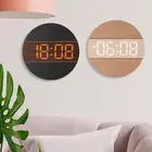 Round Hanging Clock Farmhouse Dining Room Office School Digital Wall Clock
