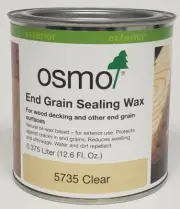 Osmo 5735 Clear END GRAIN SEALER Wax Exterior Wood Decking Oil 0.375 Liter
