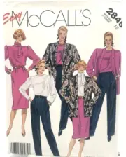 McCall's Easy Pattern #2845 - Jacket, Blouse, Scarf, Skirt & Pants (Size 12)