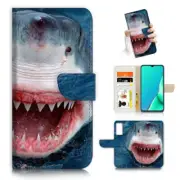 ( For Vivo Y01 ) Wallet Flip Case Cover AJ23409 Shark Tooth