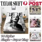 Taylor Swift Fitted Sheet Cover Set Bedding Soft Pillow Case Single Double King