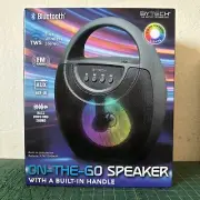 BYTECH ON-THE-GO BLUETOOTH tws SPEAKER FM RADIO AUX-IN COLOR CHANGING LED lights