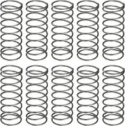 uxcell 10Pcs Compression Spring, 15mm OD, 1mm Wire Size, 40mm Free Length, Spring Steel Construction Extended Mechanical Compression Springs for Shop and Home Repairs, Silver Tone