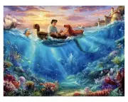 Disney Thomas Kinkade Little Mermaid Falling In Love 750 Pc Jigsaw Puzzle