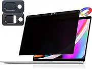 Privacy Screen MacBook Pro 13 Inch(2016-2022, M1, M2)/MacBook Air 13 in(2018-2021, M1), Magnetic Removable Anti Blue Light Glare Filter Privacy Screen Protector with Camera Cover for Mac 13In Laptop