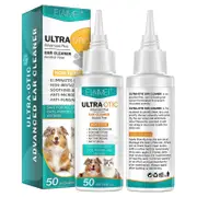 Dog and Cat Ear Cleaner, Mite Remover Drops, Dog Ear Cleaner, Anti-itch, Ear Wax Remover, Clean, Deodorize, Eliminate Odor -GSLA 50ml