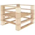 Outdoor Pallet Sofa Garden Patio Lounge Seat Bench Arm Chair Wood Natural