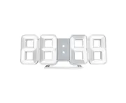 Led Digital Clock Temperature Wall Three-Dimensional Wall Clock - White