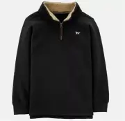 Carter's Fleece Sherpa Pull Over Sweatshirt Boys 3T, Black, NWT