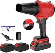 Bullseye Blower, Bullseye Air Blower, 450 Cfm/160 Mph Turbo Jet Blower, Removable Nozzle Kit, Multi-Purpose Cleaner, Easy to Handle, for Yard, Garage & Outdoor Cleaning (2 Battery)