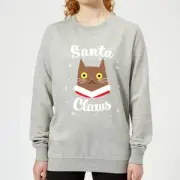 Santa Claws Women's Christmas Jumper - Grey