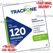 TracFone 120-minute Airtime Card Refill 90 Days Service Smartphones Android PIN