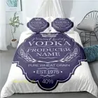Single/Double/Queen/King Bed Quilt Doona Duvet Cover Set Purple White Vodka