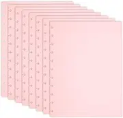uxcell 4 Pair Discbound Notebook Cover, 8.74" x 11.26" Letter Size PP Disc Planner Cover for Arc Notebook Happy Planner Office Product, Light Pink