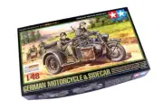TAMIYA Military Model 1/48 German Motorcycle & Sidecar Scale Hobby 32578