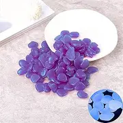 500 Pcs Glowing Rocks, Glow in The Dark Rocks for Outdoor Decor Garden Lawn Yard, Aquarium,Indoor Outdoor Decor for Garden Walkway Fish Tank Aquarium Vase Filler (Color : Purple 3)