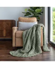 Home Collection Chunky Knit Throw Blanket