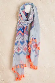 Aztec With Tassels Scarf--RAR-300763