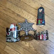 Lot/3 Bath And Body Works 3 Wick Candle Sleeve Metal Holders+ Hand Soap Cover