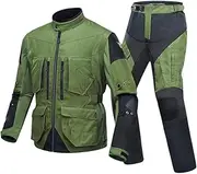 Motorcycle Jacket Pants Suit Breathable Detachable Sleeves Moto Motocross Jacket Suit CE Protective Gear Spring Autumn