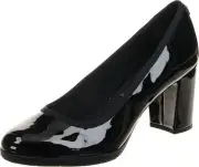 Anne Klein Womens Castana Flex Fit Block Heels 7, Black