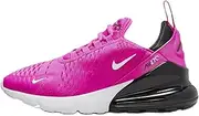 [Nike] Air Max 270 Big Kids' Shoes (943345-602,Laser Fuchsia/Summit White-Black-White) Size 6