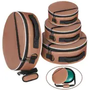 Tongue Drum Bag 6" 8" 10" 12" Each,set of 4 Steel Tongue Drum Cases (Brown se...