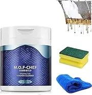 Mof Chef Cleaner Powder, 500g Stubborn Grease & Grime Remover, Heavy Oil Stain Powder Cleaner Foaming All Purpose Kitchen Stain Remover Cleaner