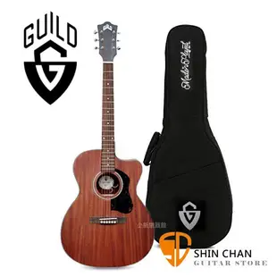 另贈多樣好禮 ☛ Guild 美國品牌 Guild OM-320C 切角 桃花心木面單板 桃花心木側背板 附原廠吉他厚袋