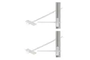 2x Goobay 2.5cm Cable Marker Tie Cord Management w Labelling Field Transparent