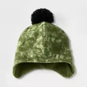 Boys Tie-Dye Earflap Hat - Cat & Jack Green OSFM