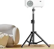 Foldable Projector Tripod Stand - Adjustable Portable Stand with Stable Base | Lightweight Laptop Tray for Home Theater, Office Presentations, Classroom Projects, Stand D