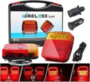 Wireless Trailer Lights Kit, Magnetic Wireless Tail Lights For Trailer, Rechargeable Magnetic Led Trailers Light, Waterproof Led Brake Markerlight, For Truck, Rv, Camper, Boat, Carava