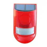 6 Led Solar Alarm Red Lamp Motion Sensor Waterproof For Garden Factory Warehouses