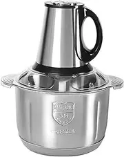 Food Chopper Electric, Food Processor with 5L Stainless Steel Bowl, Stainless Steel Blades for Meat, Vegetable, Onion And Garlic, 3-Speed Blender Grinder