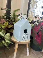 bird houses handmade In Ceramic, 10” Tall Big Size