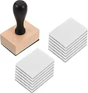 SHINEOFI Mini Ink Blending Tool Set - Round Foam Pads Replacement Wooden Handle for Distressing Drawing Blending DIY Craft Supplies